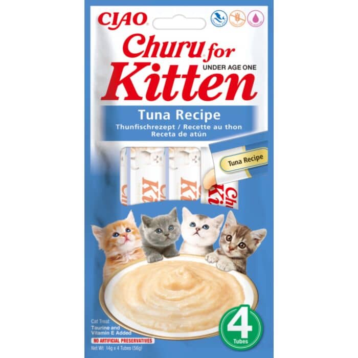 Churu Kitten Creamy kaķu gardums krēms kaķēniem ar tunci 14 g N4